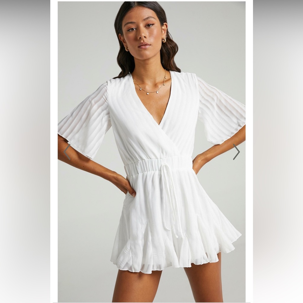 PLAY ON MY HEART PLAYSUIT IN WHITE - Picture 1 of 7